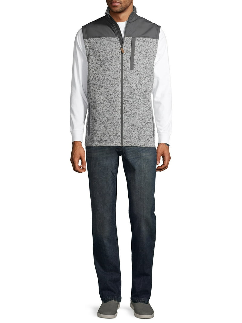 GEORGE Men's and Big Men's Sleeveless Full Zip Relaxed Fit