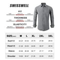 thumbnail image 3 of SPEEDRUN Men's Dress Shirts Long Sleeve Stretch Casual Button Down Collar Shirts for Men Dress Shirts Long Sleeve Dark Gray 2XL, 3 of 7