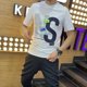thumbnail image 3 of Camiseta de hombre Hip Hop Rock Ropa urbana Camisetas de hombre Ropa superior Alfabeto 2024 Gimnasio Gótico Grunge Dibujos baratos Ordinario Delgado L, 3 of 5