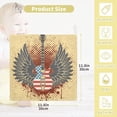thumbnail image 2 of 3 Pack Rock Wings Guitar Baby Muslin Wash cloths, Vintage USA Flag Soft Absorbent Face Towels Burp Cloths Cotton Bath Wipes Infant Wash Cloth for Newborn Boys Girls, 2 of 7