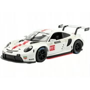 Porsche 911 RSR GT #911 White "Race" Series 1/24 Diecast Model Car by Bburago