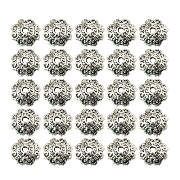 MasteelfCA 100 Pcs Pendentifs en Perles d'Alliage pour Fabrication de Bijoux pour Collier Bracelet (Argent Antique)