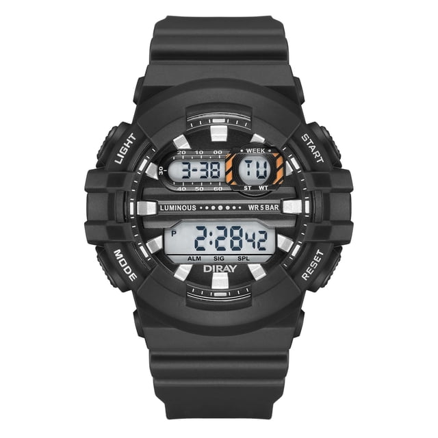 Reloj Infantil Diray DR2242G1 Negro Digital 50 mm Resistencia 3 ATM