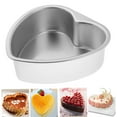 thumbnail image 2 of deevoka 6/7/8'' Non-Stick Heart Shape Spring Form Cake Pan Aluminium Baking Tins 2''Deep 7inch, 2 of 9