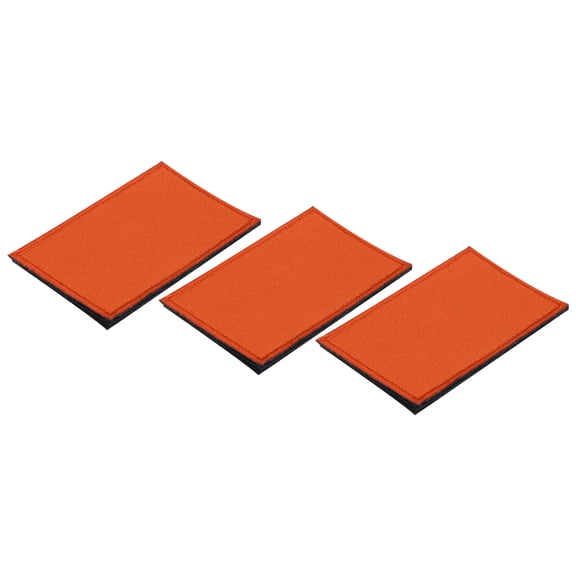 Solid Orange Flag Patch Flags Embroidered Patches 3.15x1.97 Inch for Vest Clothes Backpacks Hats,Pack of 3