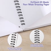 Hapric Marker Paper Pad Sketch Book, 9x12 inch, 50 Pages, 2 Count, 2 Pack