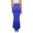 thumbnail image 6 of hoksml Women's Solid Color High-Waist Mermaid Maxi Skirt, Stretchy Bodycon Skirt with Flared Hem for Casual and Formal Wear, 6 of 6