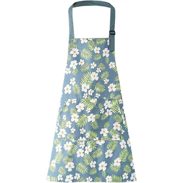 Chefs Kitchen Aprons, Floral Aprons for Women Adjustable Apron with Pocket Cooking Apron Waterproof Apron for Kitchen//Gardening