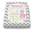 thumbnail image 2 of Personalized Canvas Birth Announcement Nursery Decor Gift, Nautical Design, Custom Name, Date, Weight & Length, Unique Boys & Girls Baby Shower Wall Art Presents, Color Gray # 4, Size - 20X24, 2 of 4