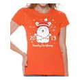 thumbnail image 1 of Awkward Styles Ugly Xmas Shirts for Women Christmas Llama T-Shirt, 1 of 4