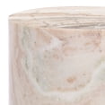 thumbnail image 4 of Safavieh Couture Leahbryanna Modern Marble Round End Table, White/Brown, 4 of 8