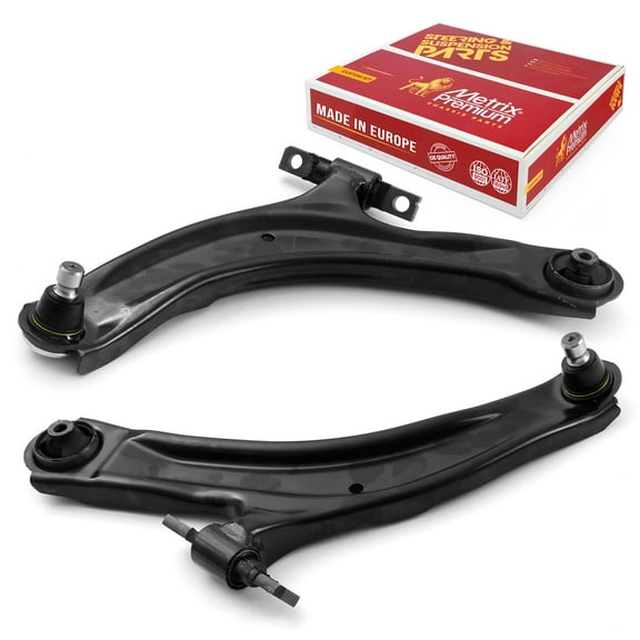 Metrix Premium Chassis Parts - Front Left & Right Lower Control Arm w Ball Joint & Bushing Assembly Kit Fits 09-16 Renault Koleos, 08-13 Rogue, 14-15 Rogue Select, RK621452, RK621453, Made in Europe