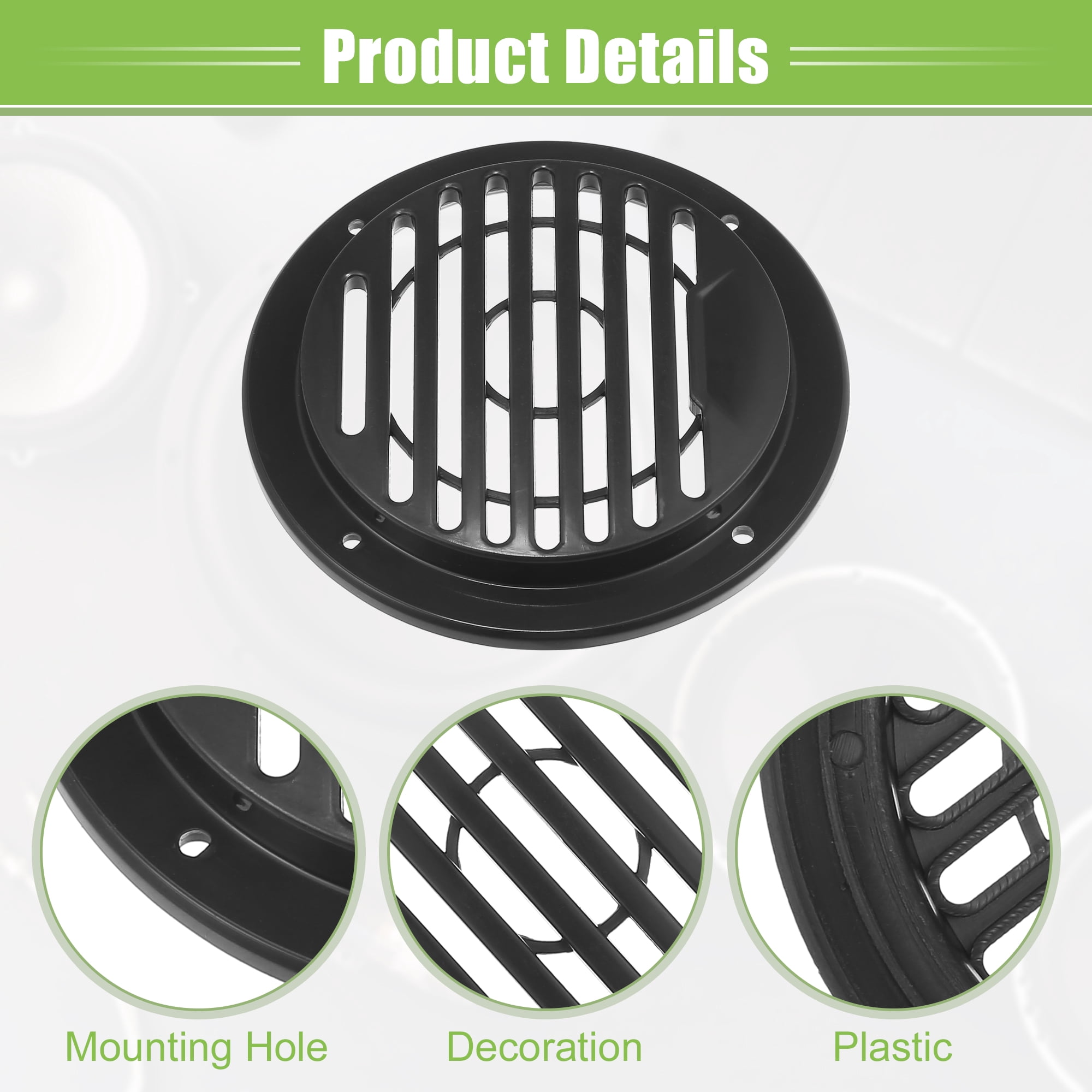 Unique Bargains Car Speaker Grills Cover Subwoofer Protector Case with 8 Screws Black 3"