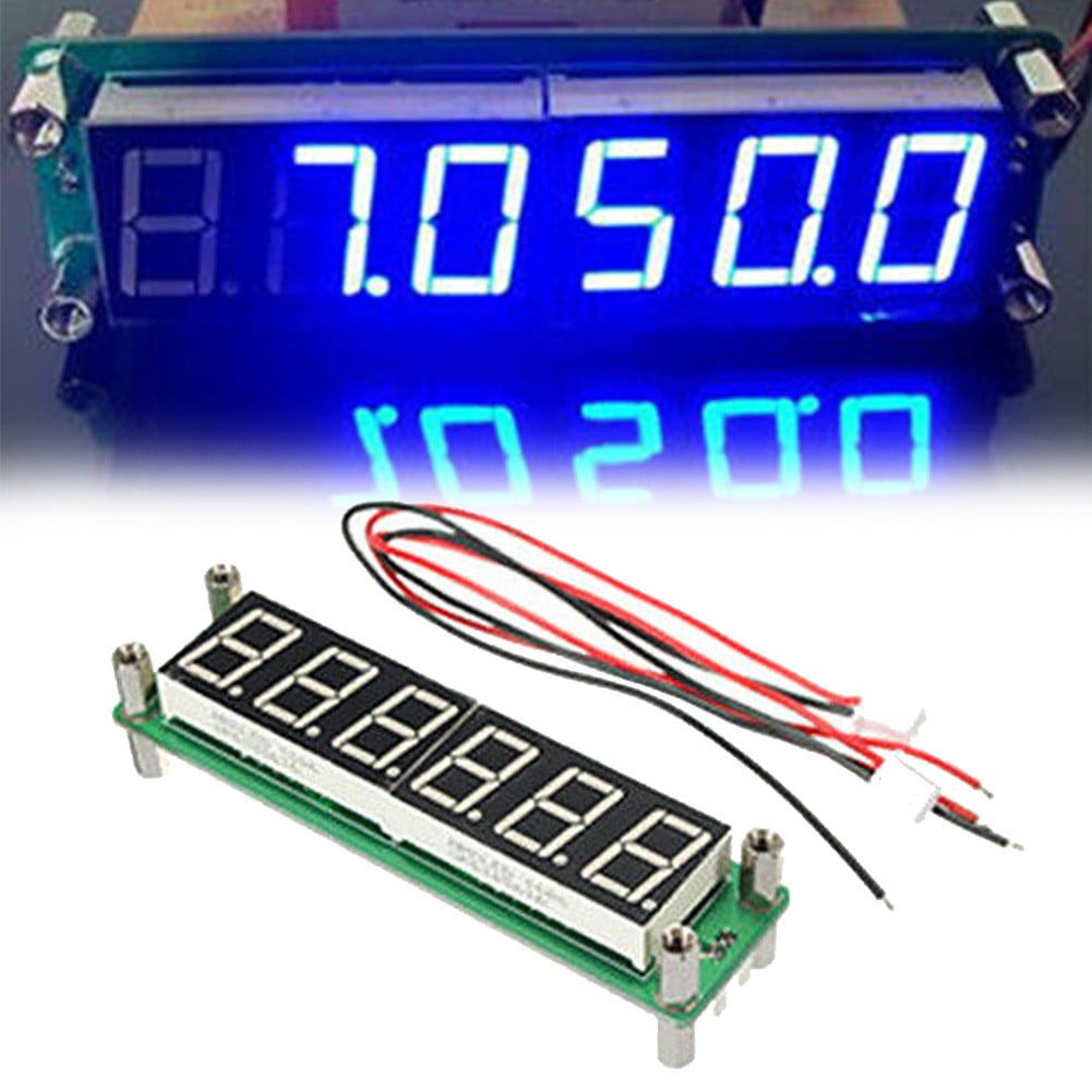 PLJ-6LED-H Digital Display RF Signal Frequency Counter Cymometer Test Blue 