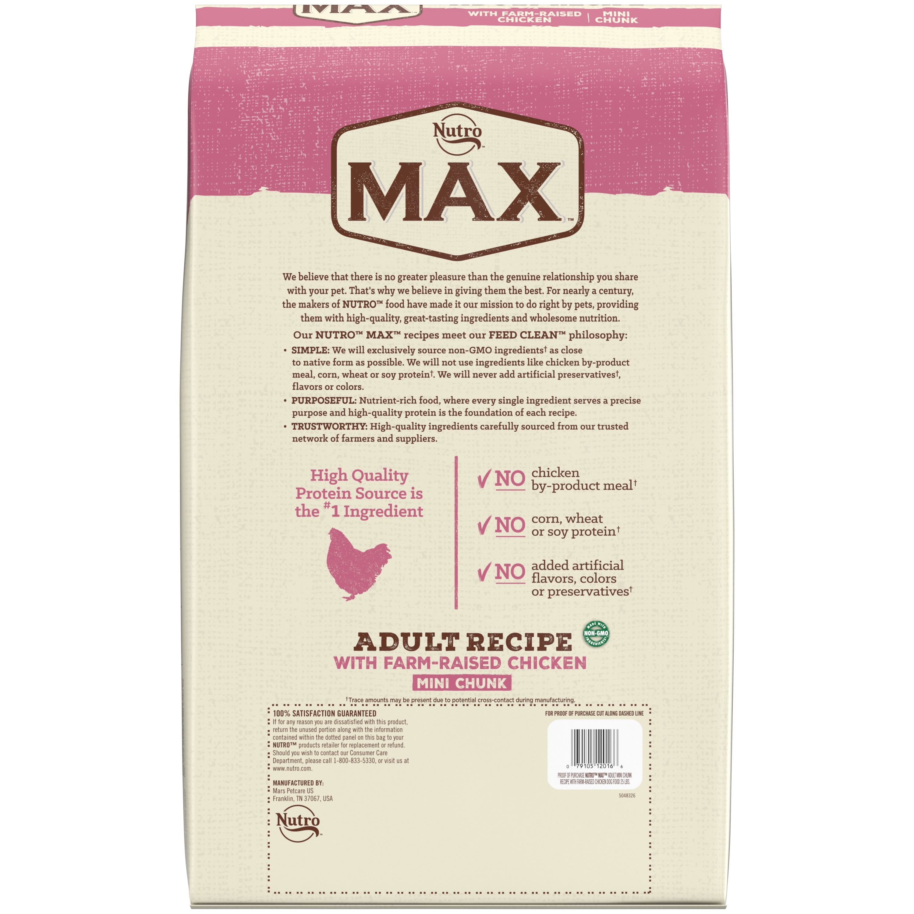 Nutro mini chunk dog food hotsell