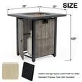 thumbnail image 2 of 28" Propane Gas Fire Pit Table, 50000 BTU Square Steel Fire Pit for Outside Patio Deck Garden Courtyard, 2 of 7