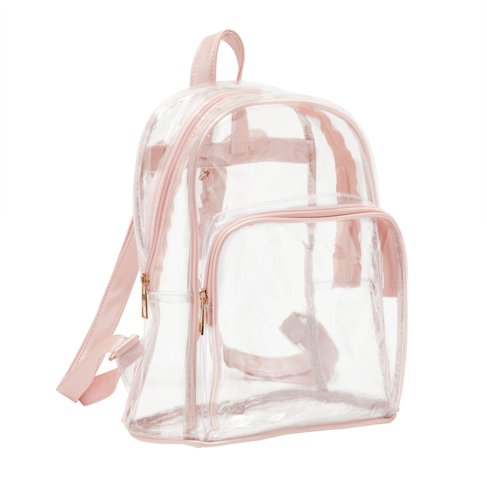Clear Mini Backpack for Girls, Women | School, Sporting Events, Stadium  Approved | (Rose Gold, Small)