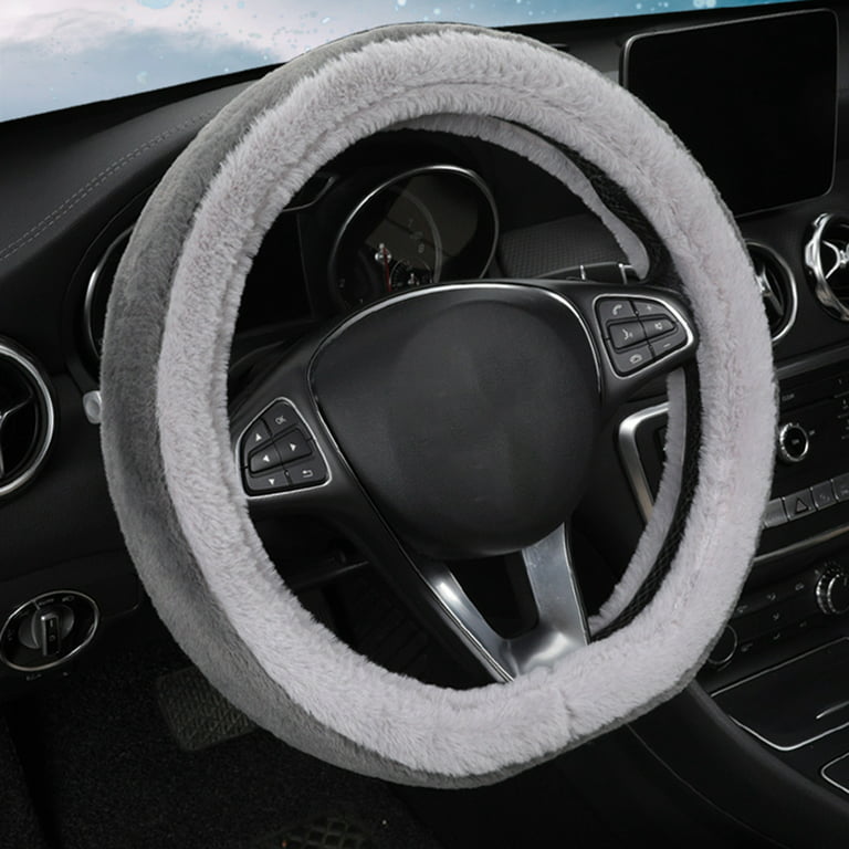 XWQ Steering Wheel Cover Universal Non-slip Super Soft Plush Anti