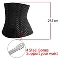 thumbnail image 2 of Female Male Waist Training Corset Daily Wear Steel Bone Abdomen Control Body Shaper Adjustable Hooks, 2 of 13