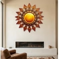 thumbnail image 2 of Sunburst Metal Wall Art with Desert Sun Design, Decorative Wall Decor, 2 of 8