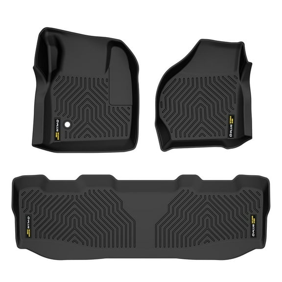 TPE Rubber All Weather Floor Mats Liners Fit for 1999-2007 Ford F-250 F-350 Super Duty Crew Cab