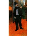 thumbnail image 2 of Toulouse-Lautrec, Henri 11x18 White Modern Wood Framed Museum Art Print Titled - Portrait Of Gabriel Tapie De Celeyran, 2 of 4