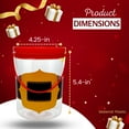 thumbnail image 2 of A1U Clear Printed Plastic Christmas Buckets with Handles (Santa Belts), Plastic Holiday Printed Designs Storage Container Organizer Holder Basket Canister Table Home Kitchen Reusable Decorations, 2 of 7