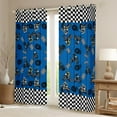 thumbnail image 2 of Feelyou Teens Blue Dirt Bike Blackout Curtains Set of 2 (52x84 Each), Motorcycle Extreme Sport Window Curtains, Black White Buffalo Curtains and Drapes, Blackout Curtains Bedroom Decor, 2 of 6