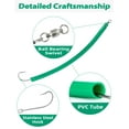 thumbnail image 2 of BLUEWING 12in Trolling Tube Fishing Lure with Soft Stainless Steel Wire and Single Hook Saltwater Striped Bass Trolling Tube Teaser Green, 2 of 7