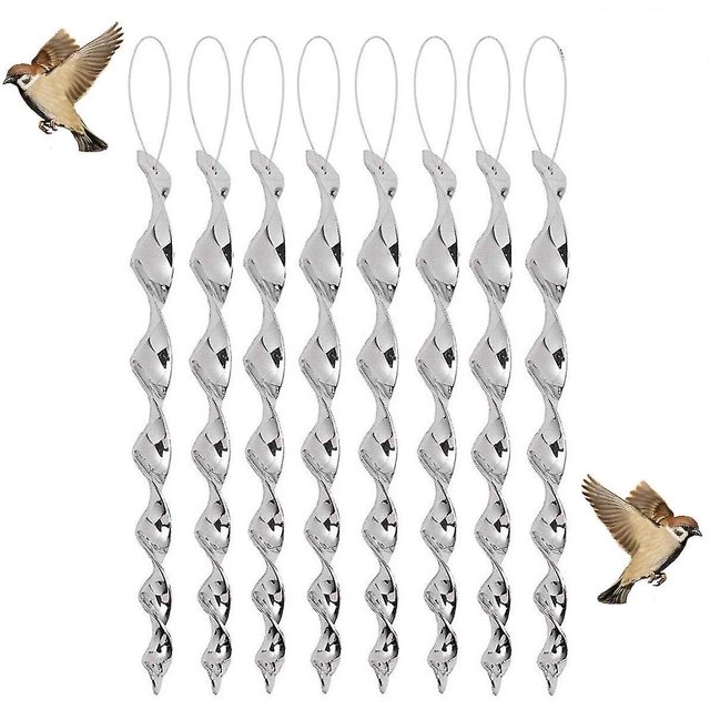 8pcs Reflective Bird Deterrent Rods, Keep Birds Away from Your Home, Garden, Patio, Scare and Frighten Pigeons