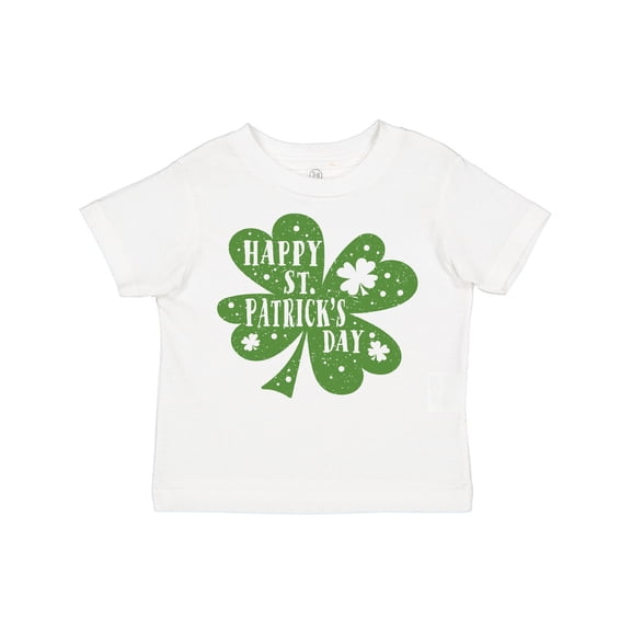 Inktastic Happy St. Patrick's Day Shamrock in Green Boys or Girls Toddler T-Shirt