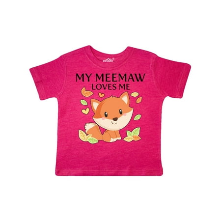 

Inktastic My Meemaw Loves Me- little fox Gift Toddler Boy or Toddler Girl T-Shirt
