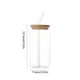 thumbnail image 4 of Vasos Vidrio 500ML/16oz Con Tapas Pajitas Helado Jugo para, 4 of 6