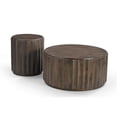 thumbnail image 6 of Taran Designs Lark Round Solid Wood End Table in Dark Brown, 6 of 7