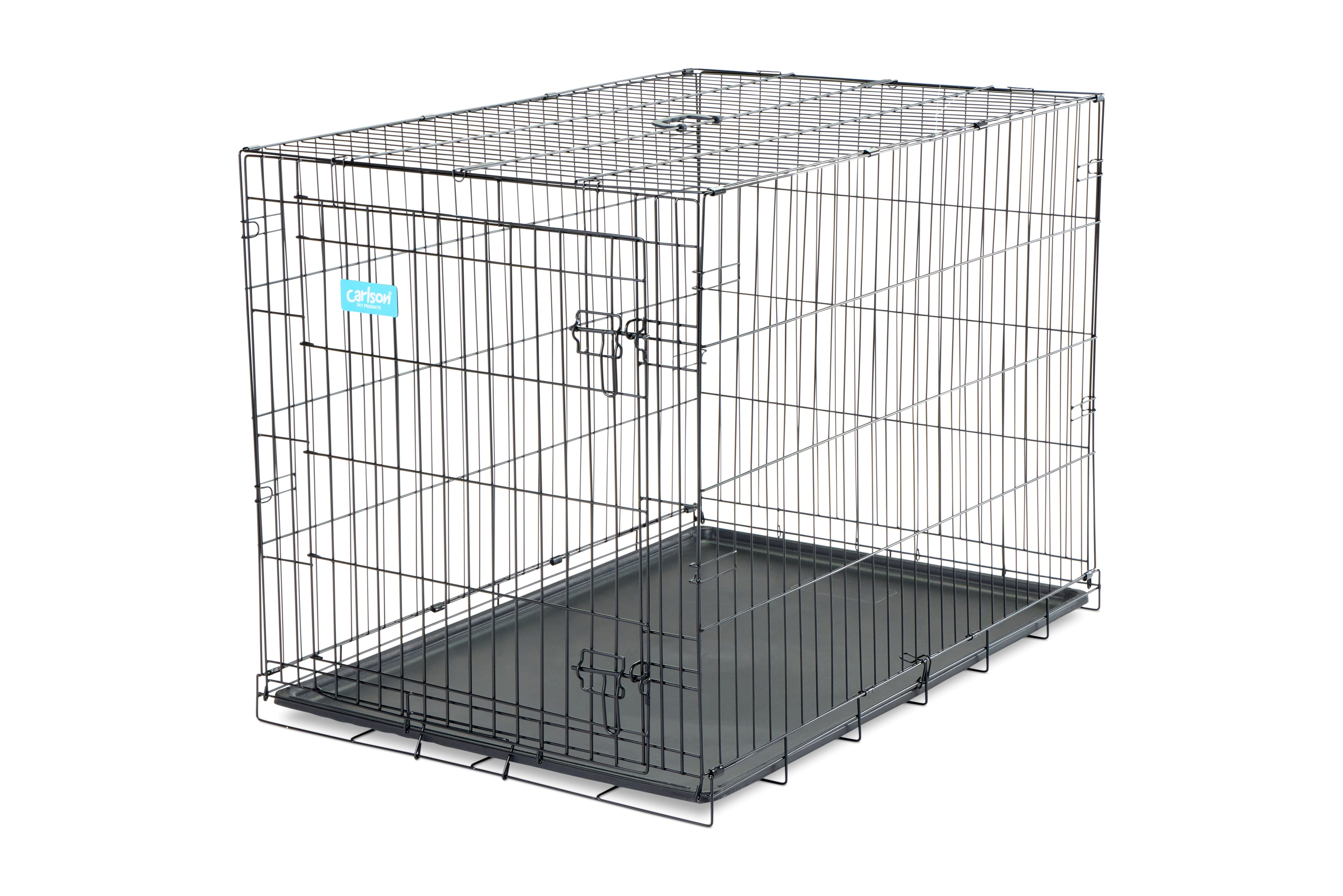 Carlson Pet Products Secure and Compact Single Door Metal Dog Crate, Large, 42"L x 28"W x 30.5"H