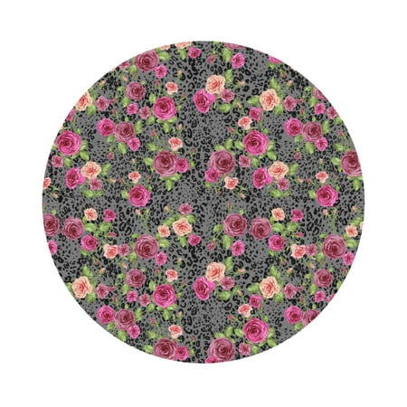 

Lukts Rose Mix Leopard Leather Drinks Coasters Set of 6 Suitable or Drinks Furniture Protection and Easy Clean up