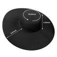 thumbnail image 6 of Loritta Sun Hats for Women Wide Brim Straw Embroidered Floppy Foldable UPF 50+ Beach Hats, Black, 6 of 6