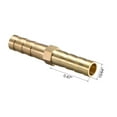 thumbnail image 2 of Uxcell Brass Hexagonal Central Round Straight Barb Hose Fitting 6mm, 2 of 3