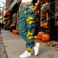thumbnail image 5 of Women Halloween Cute Ghost Print Jogger Pants JIANLAI Drawstring Elastic Waist Casual Sweatpants With Side Pockets, Loose Fit Fall Festival Loungewear Trousers, 5 of 8
