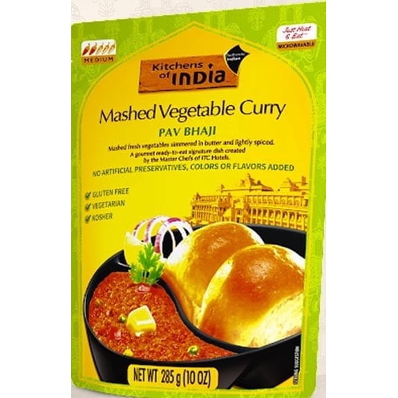Kitchens of India Pav Bhaji - Mashed Vegetable Curry (Ready-to-Eat) 10 oz box
