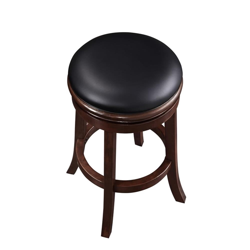 Boraam 29 Inch Backless Wood Swivel Bar Stool with Cappuccino Finish
