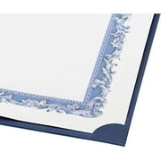Paper Junkie Certificate Holder - Letter-Size Document Folder - Presentation Folder for Award Certificates - Diploma Cover with Gold Foil Border - Pack of 24, Letter Size, Navy Blue