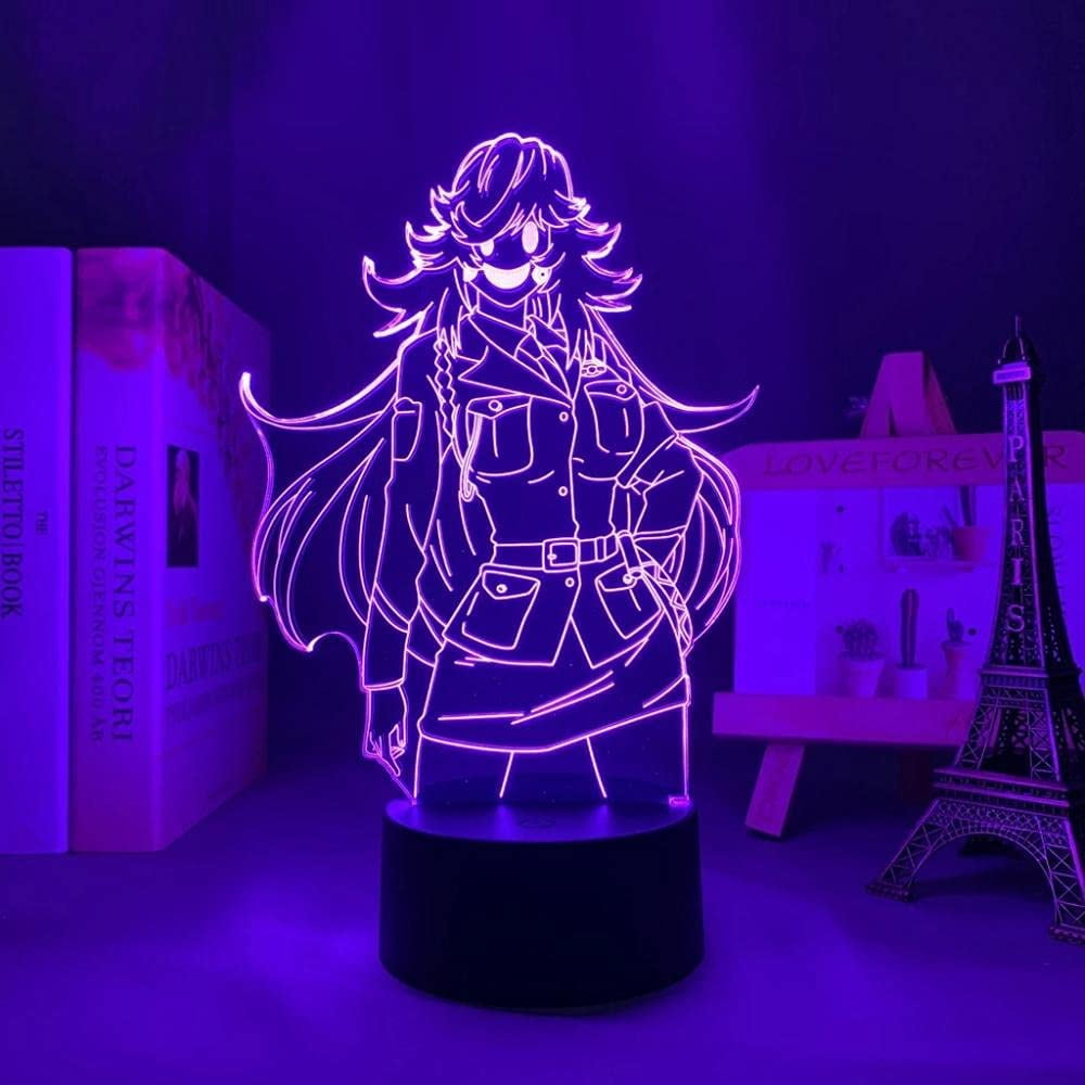 Anime High Rise Invasion Yayoi Kusakabe lamp Cool 3D Illusion Night Lamp  Home Room Decor Acrylic LED Light Xmas Gift Lamps(16 Colors with -  Walmart.com