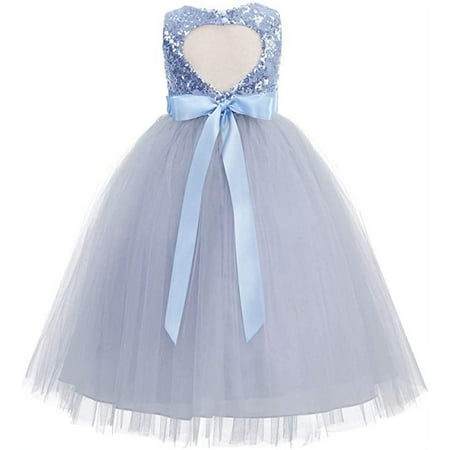 

Ekidsbridal Heart Cutout Sequin Flower Girl Dresses for Toddlers Pretty Princess Pageant Gown 172seq 12
