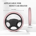 thumbnail image 5 of Gaeub Pink Stripes Breathable Stretch Elastic Steering Wheel Cover, Cool in Summer and Warm in Winter, Universal 15 inch, 5 of 8