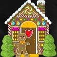 thumbnail image 3 of CafePress - Gingerbread House Women's Dark Pajamas - Women's Short Sleeve Print T-Shirt and Pants Dark Cotton Pajama Set, 3 of 7