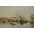 thumbnail image 2 of Karl Kaufmann 24x17 Black Ornate Framed Double Matted Museum Art Print Titled: Constantinople, 2 of 5