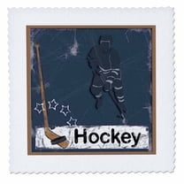 3dRose, Hockey Player, 8x8 inch quilt square