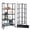 Deep Grey, variant on Calmwrd No-Assembly Folding Bookshelf Storage Rack Shelves with Castors 4 Tiers Vintage Bookcase Standing Racks Multifunctional Plant Flower Stand Study Organizer for Home Office (White)
