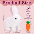thumbnail image 2 of YIQII Hopping Bunny Plush with Carrot, Easter Plush Bunny Toys, Realistic Interactive Rabbit, Interactive Bunny Bunbi with Sounds, Twitching Mouth and Nose, and Wiggling Ears (White), 2 of 7